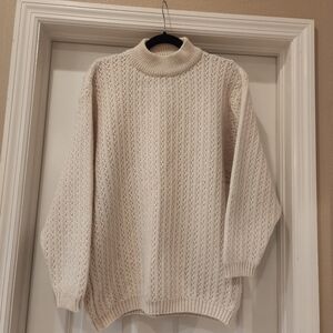 Wool Blend Boundary Waters Cream Sweater Medium